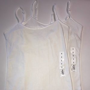 2 White Camisoles from the SO brand